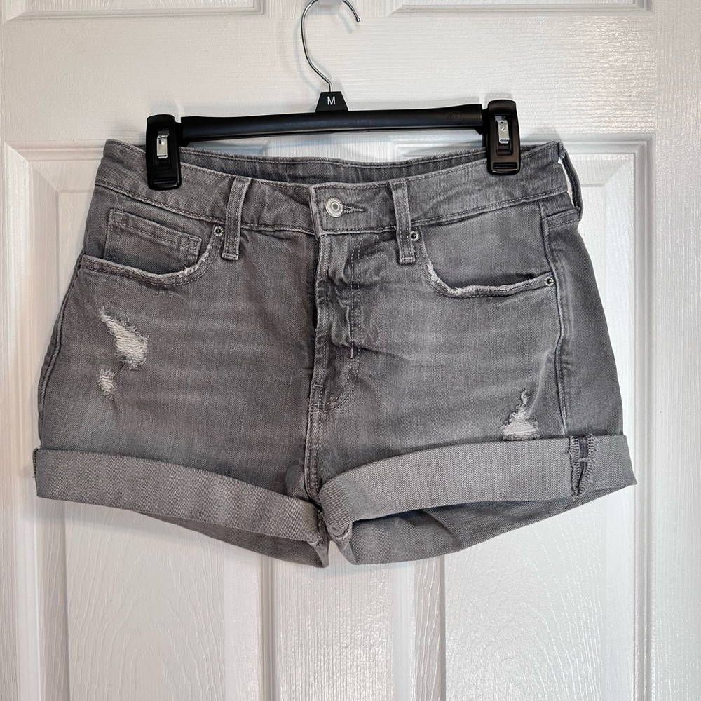 Old Navy Gray Distressed Jean Shorts